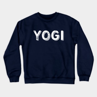 Yogi Large White Text Crewneck Sweatshirt